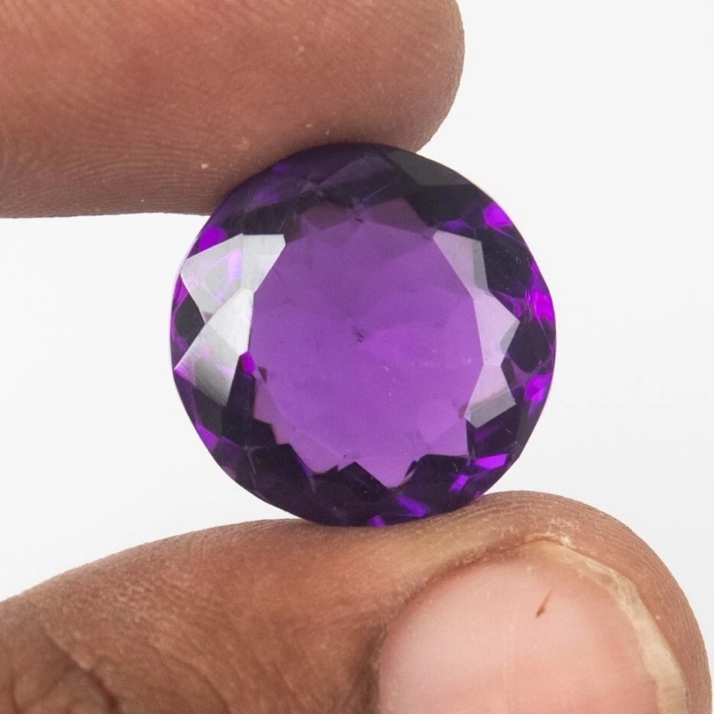 Elegant Certified Natural 28 ct. Amethyst, Round Cut